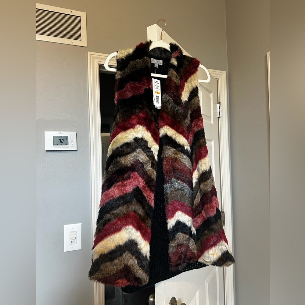 NWT faux fur vest